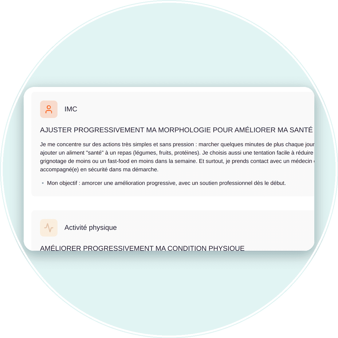 Application IRIS Prévention — itinéraire santé et recommandations personnalisées
